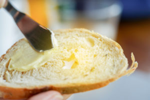 margarine on bread