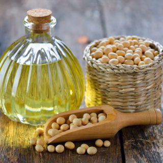 soy beans and oil