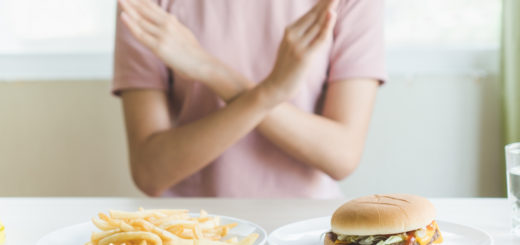 french fries and hamburger for lunh filled with saturated fat